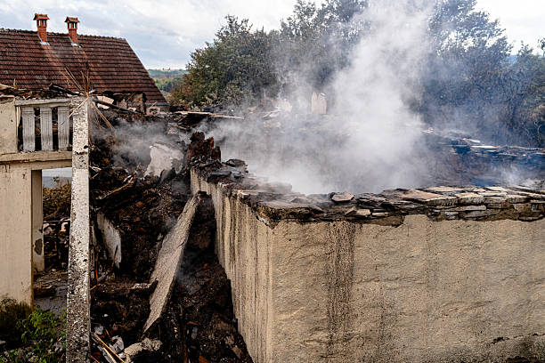 Professional Fire Damage Restoration technician working in Pennsauken, NJ